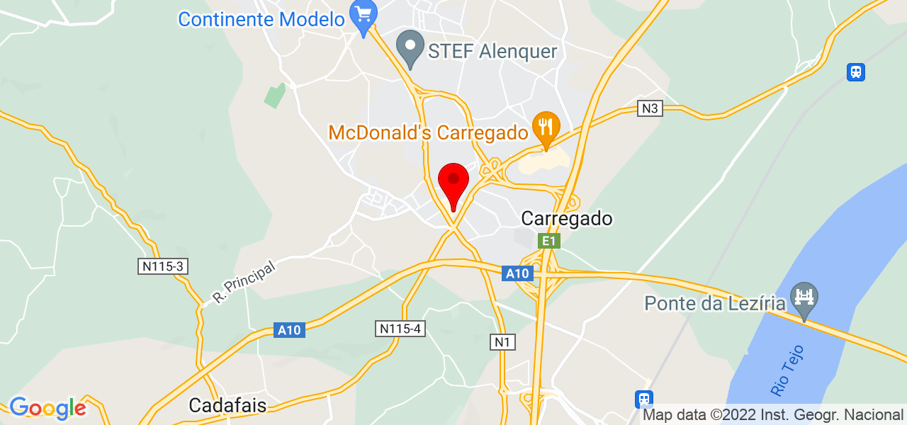 Geovanna Morais - Lisboa - Alenquer - Map