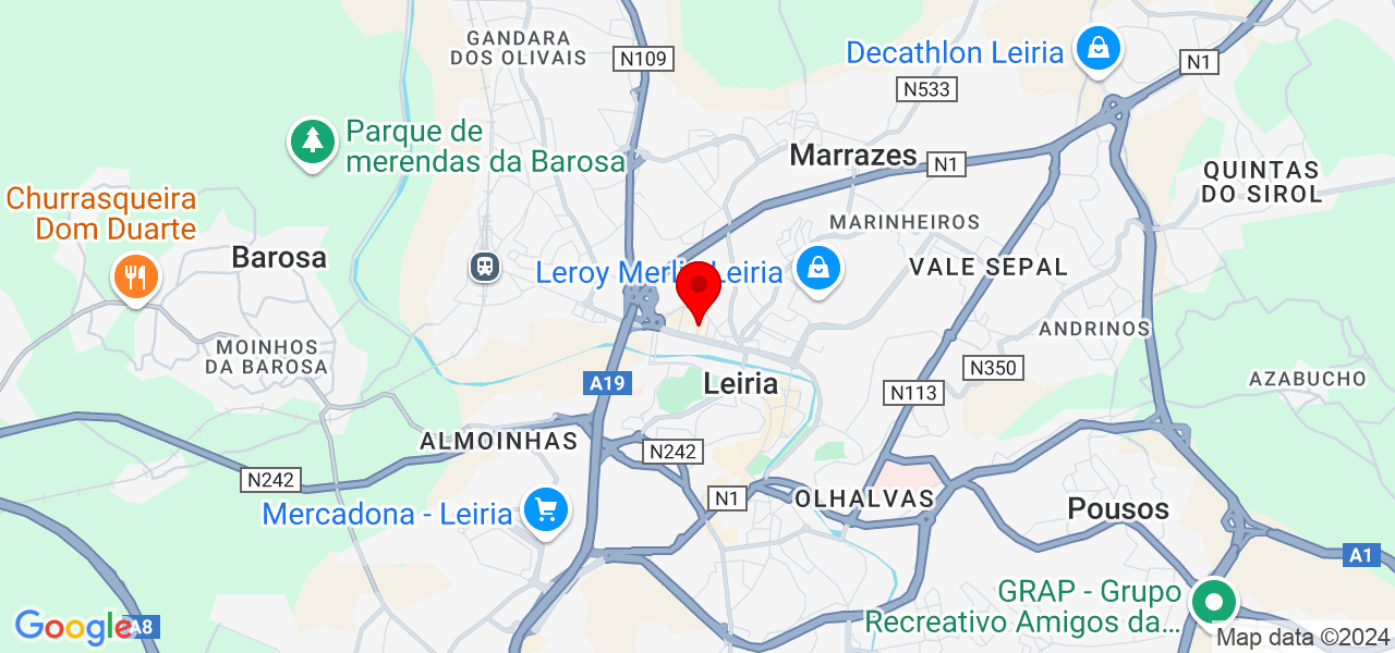 TECTEND PORTUGAL - Leiria - Leiria - Map