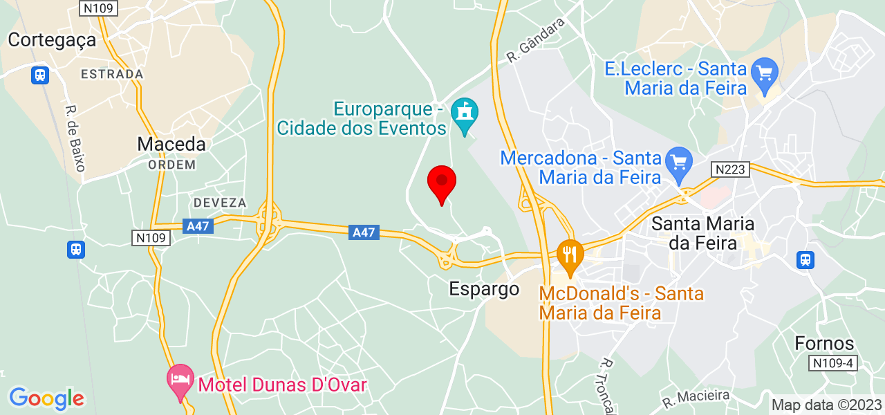 F&aacute;bio Cerqueira - Aveiro - Santa Maria da Feira - Mapa