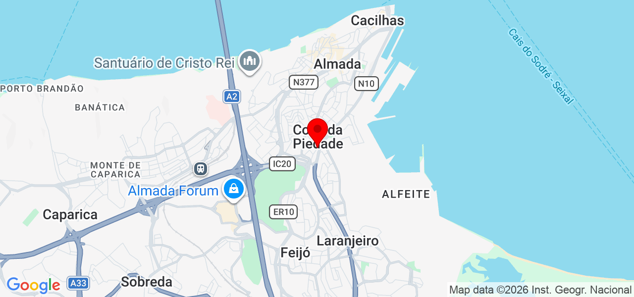 Carpinteiro e marceneiro - Setúbal - Almada - Mapa