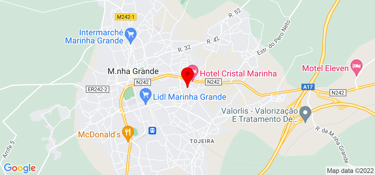 Delfim Francisco Duarte - Leiria - Marinha Grande - Mapa