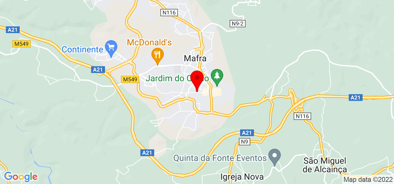 Leonardo - Lisboa - Mafra - Mapa