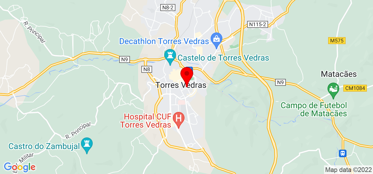 Rc constru&ccedil;&otilde;es e empreendimentos - Lisboa - Torres Vedras - Mapa