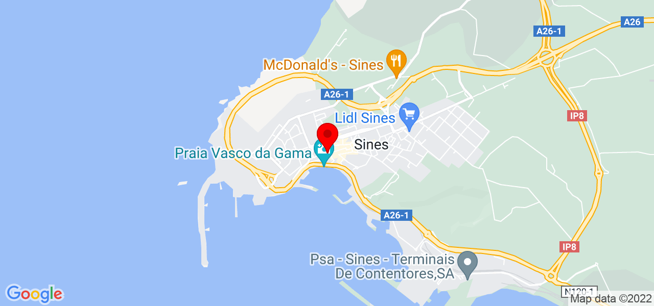 S&iacute;lvia Gon&ccedil;alves - Setúbal - Sines - Mapa