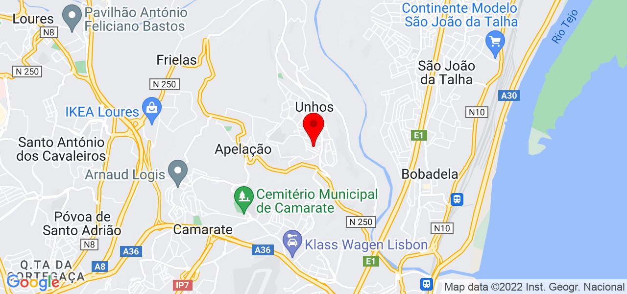 Muanha - Lisboa - Loures - Mapa