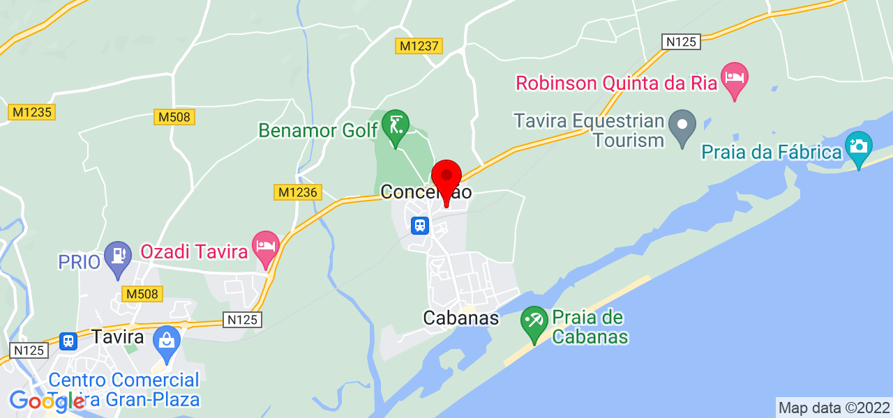 Oriental - Faro - Tavira - Mapa