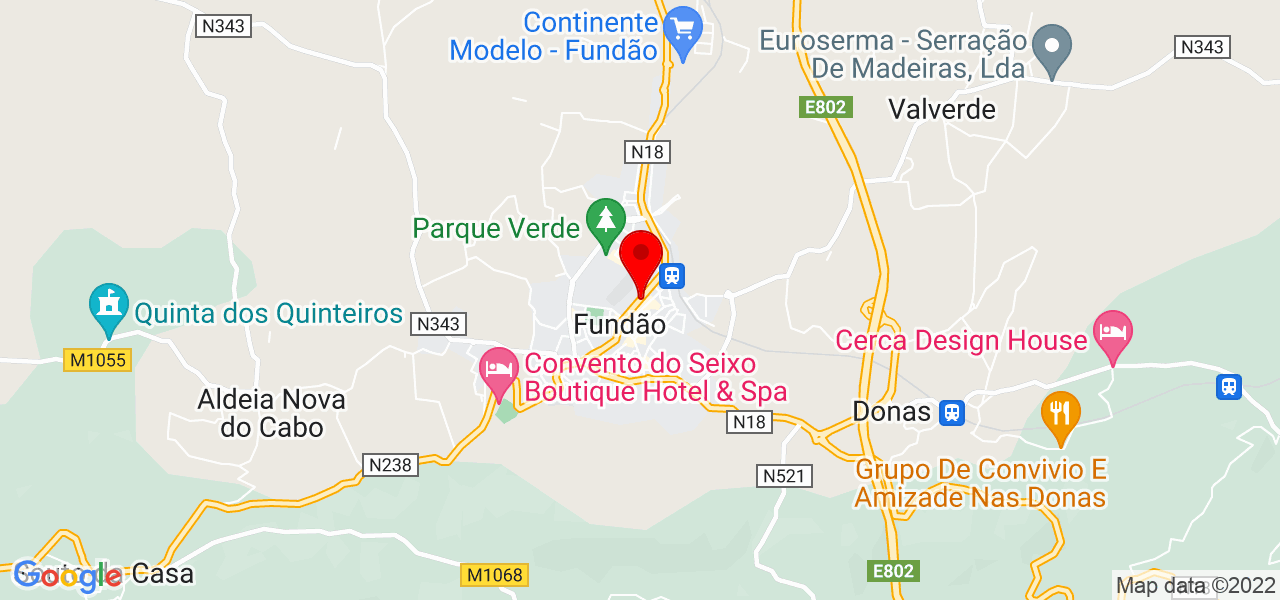 Rosenilde Alves - Castelo Branco - Fundão - Mapa