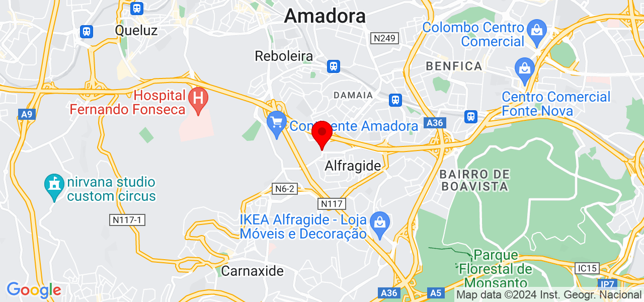 Júlia Pires - Lisboa - Amadora - Map
