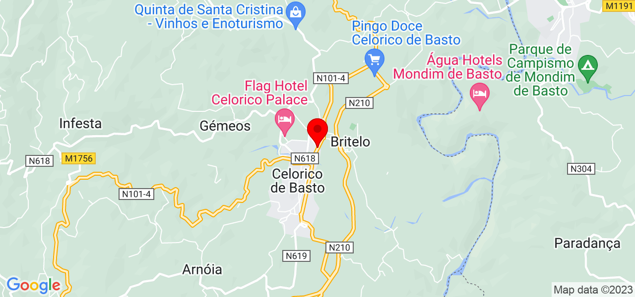 Remodela&ccedil;&atilde;o  cyrilo - Braga - Celorico de Basto - Mapa