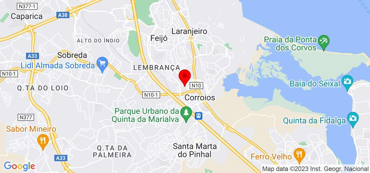 Cleonice - Setúbal - Seixal - Mapa