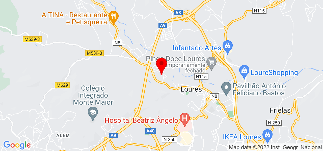 Cipalimpa Servi&ccedil;os de Limpeza - Lisboa - Loures - Mapa