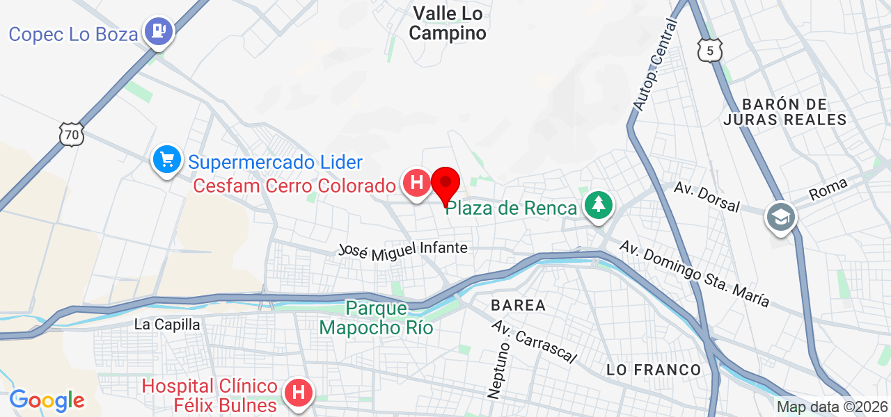 Ingeniería BP - Región Metropolitana de Santiago - Santiago - Map