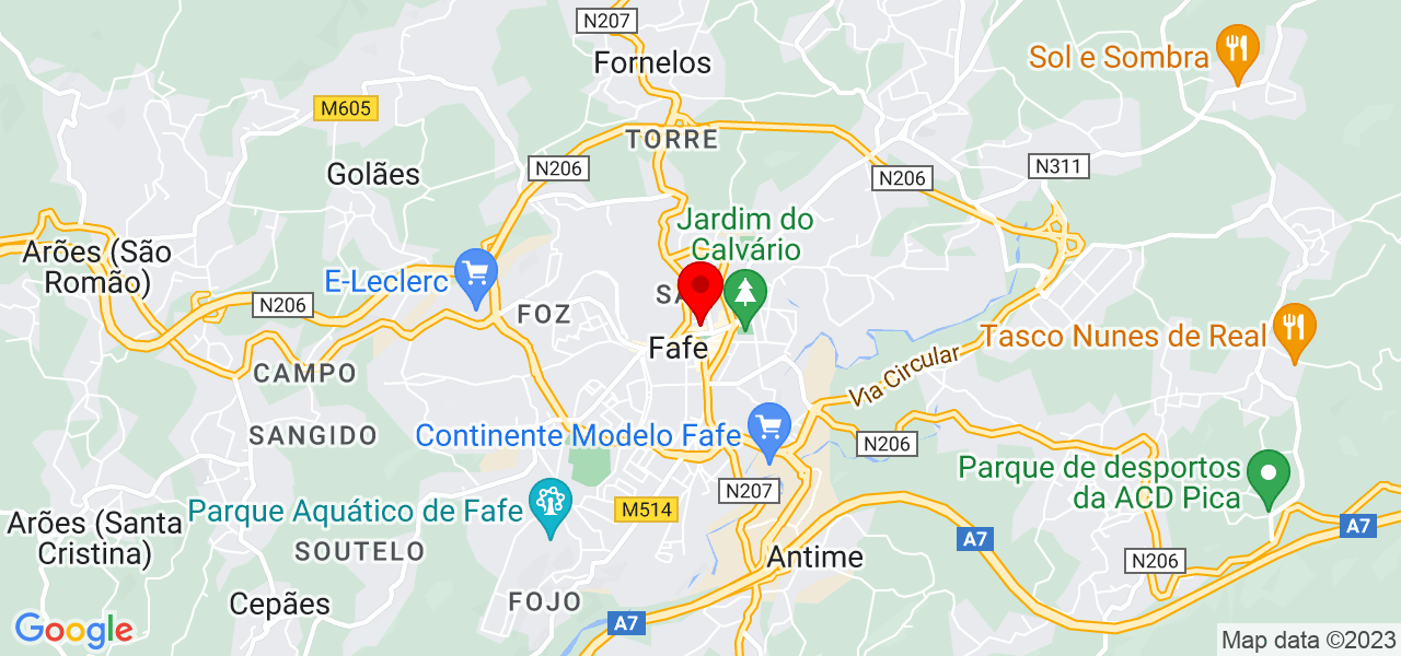 Jo&atilde;o Pinto - Braga - Fafe - Mapa