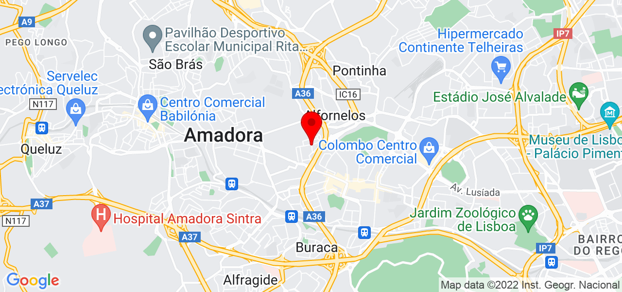 Raluca Beatrice MUA - Lisboa - Amadora - Mapa