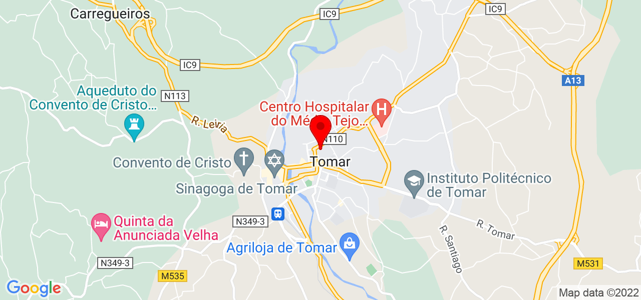 B&aacute;rbara Ferreira Pinto - Santarém - Tomar - Mapa