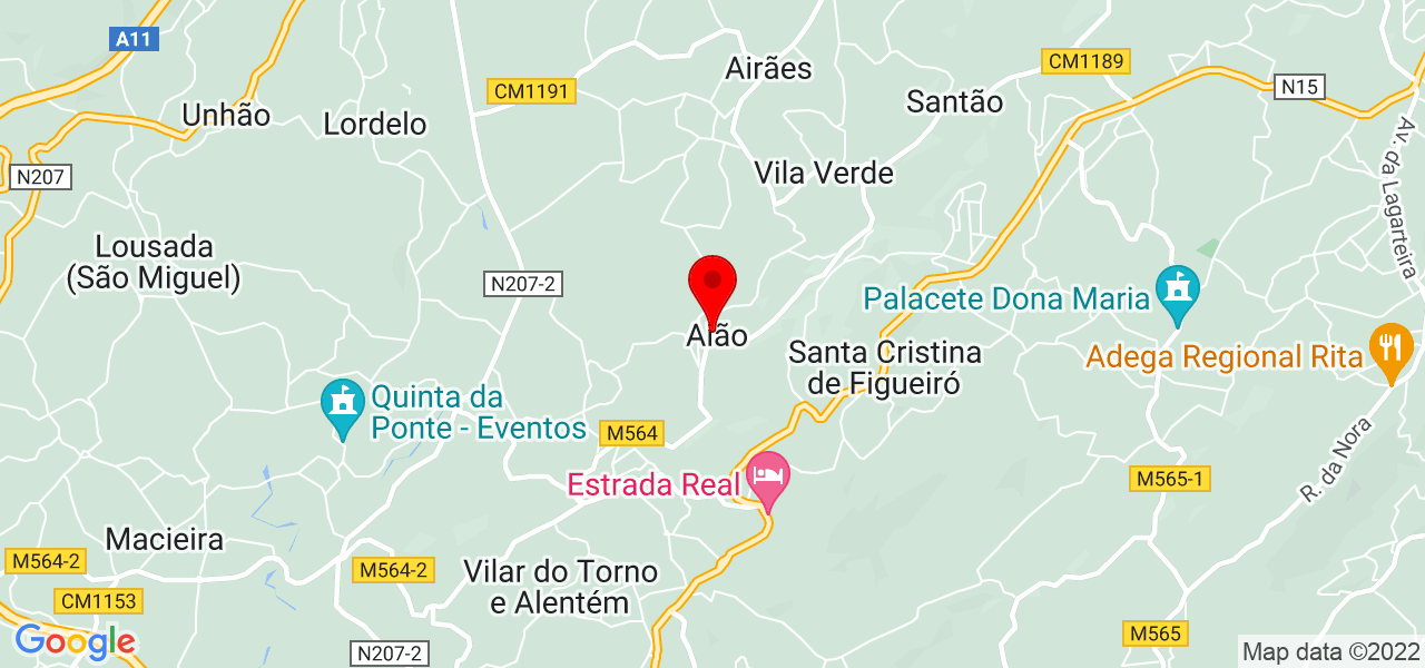 Santa Quit&eacute;ria-T&ecirc;xteis Lda - Porto - Felgueiras - Mapa