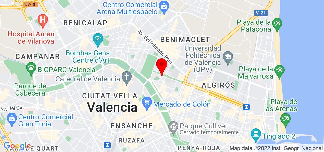 Arantxa Garc&iacute;a - Comunidad Valenciana - Valencia - Mapa