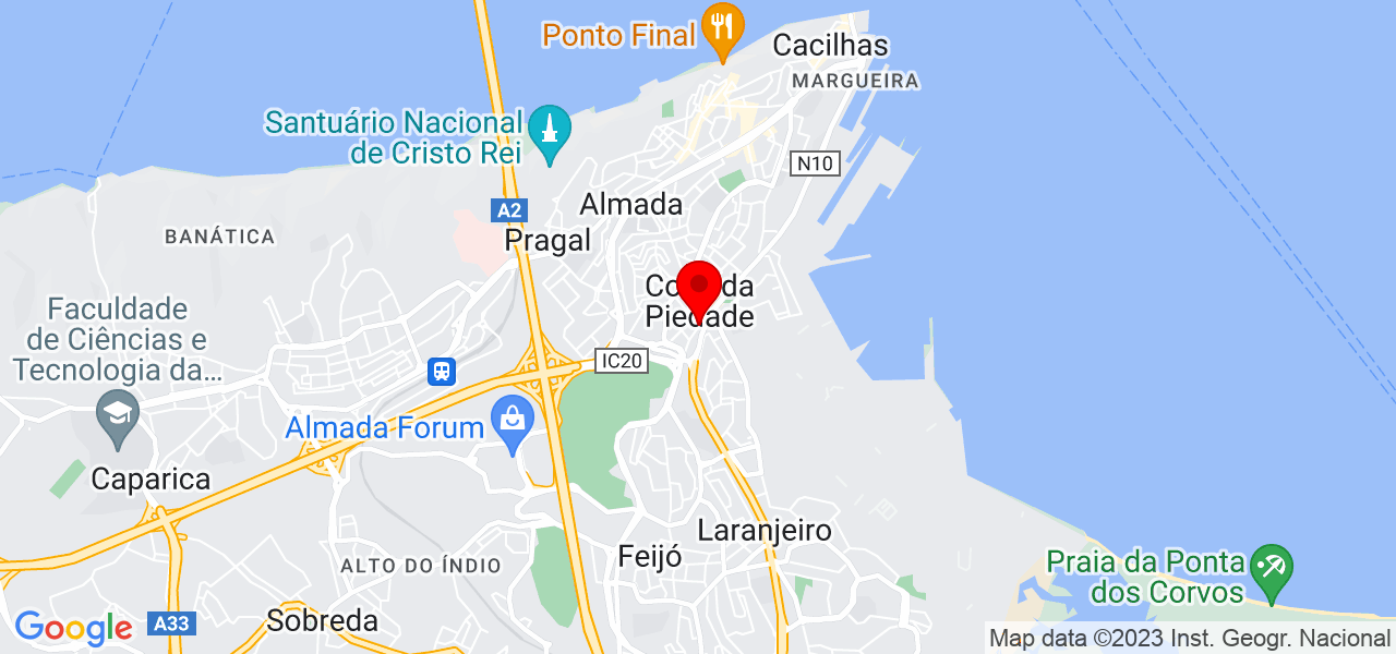 Maria Gon&ccedil;alves - Setúbal - Almada - Mapa
