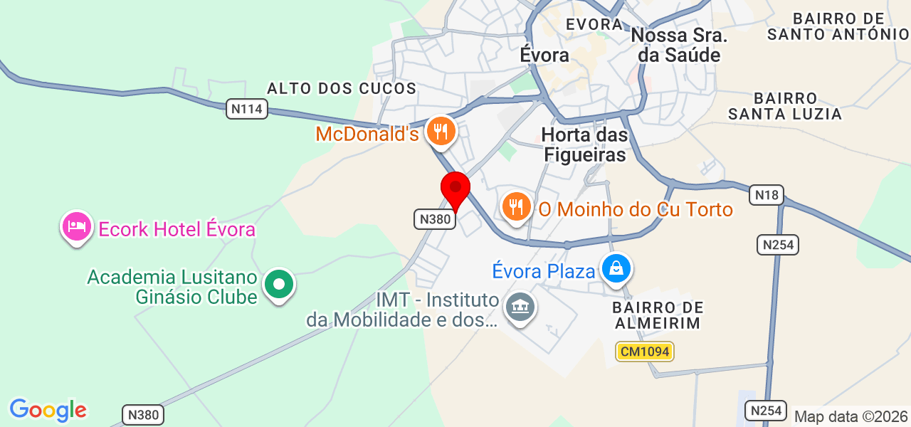 Quintais Limpos - Évora - Évora - Mapa