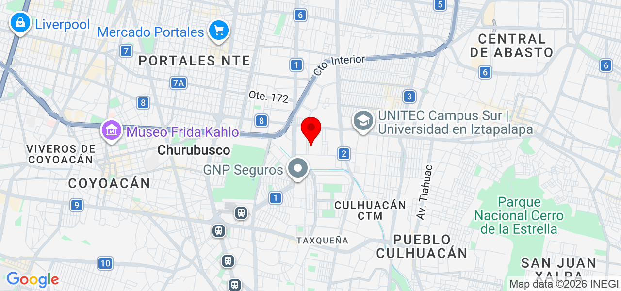 Demco Imagen - Ciudad de Mexico - Coyoacán - Map
