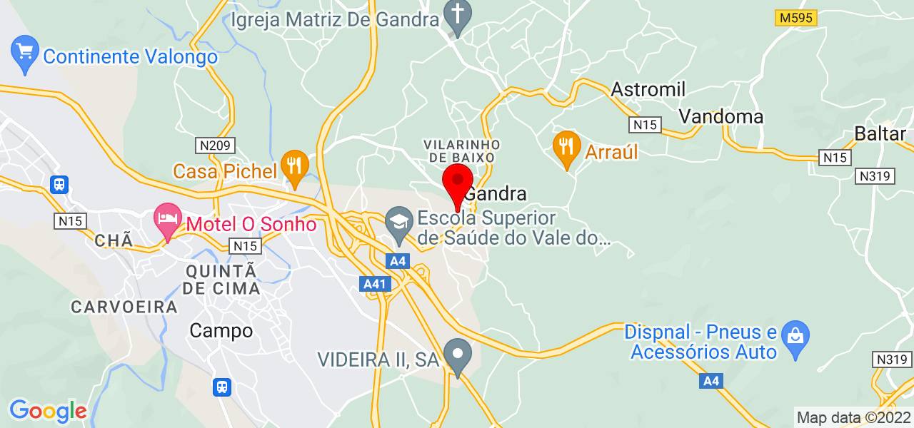 Deise Tavares - Porto - Paredes - Mapa