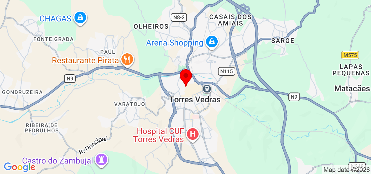 Bianca Paciano Silva - Lisboa - Torres Vedras - Mapa