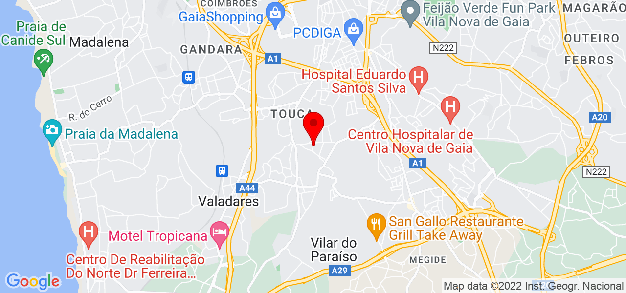 Felisbela Oliveira - Porto - Vila Nova de Gaia - Mapa