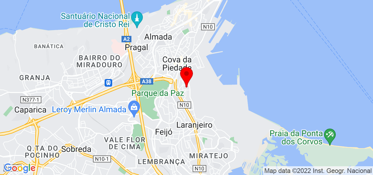 D&eacute;bora Santos - Setúbal - Almada - Mapa