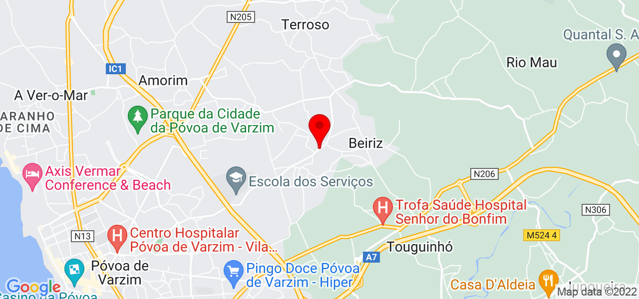 In&ecirc;s Macedo Pan&atilde;o - Porto - Póvoa de Varzim - Mapa