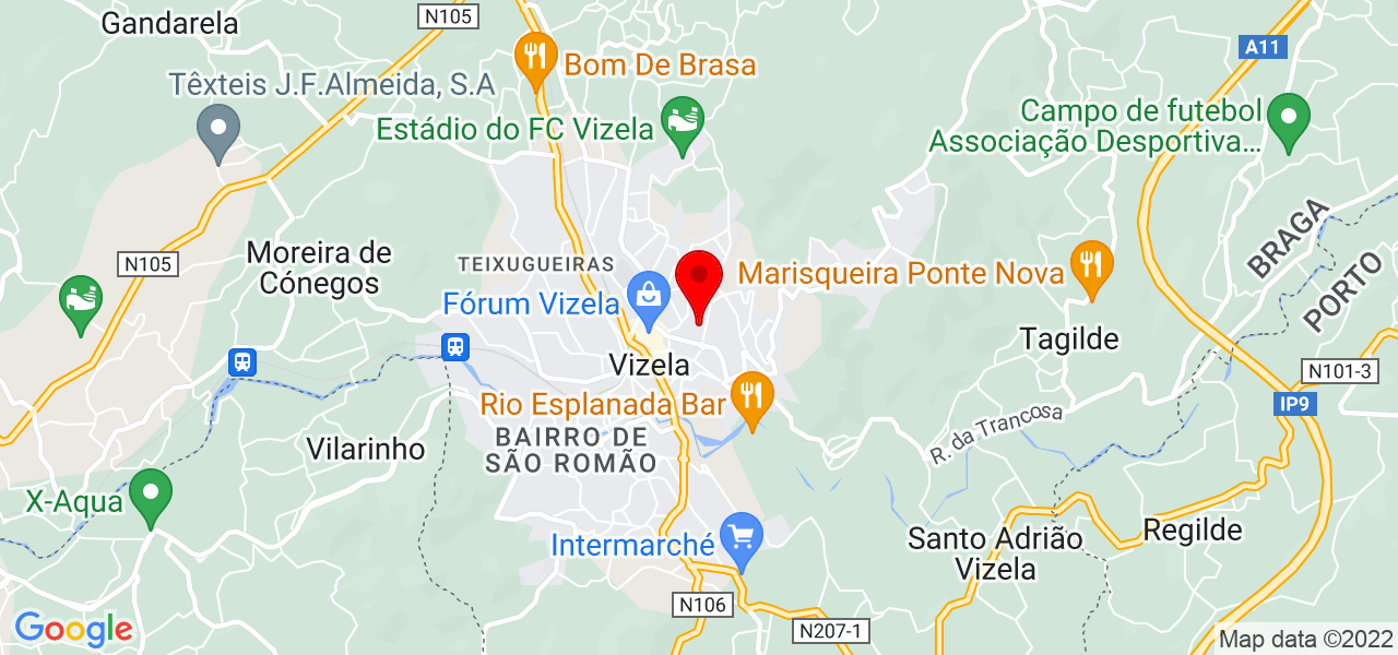 Michele Rosa - Braga - Vizela - Map