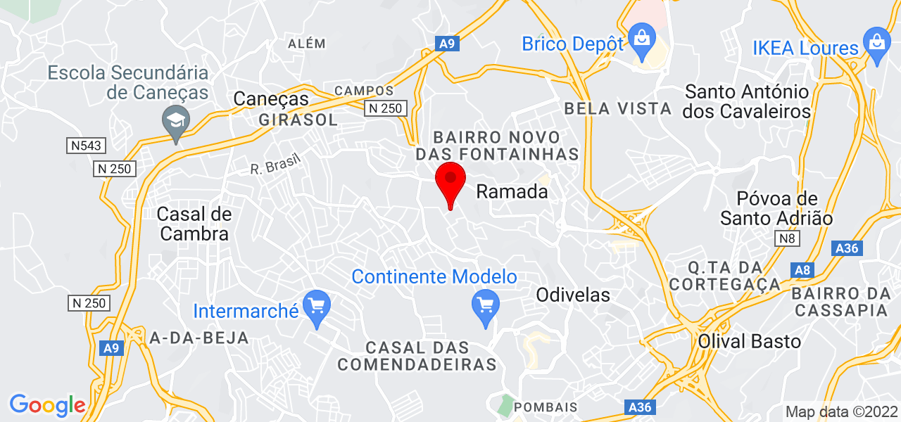 Edinor Junior - Lisboa - Odivelas - Mapa