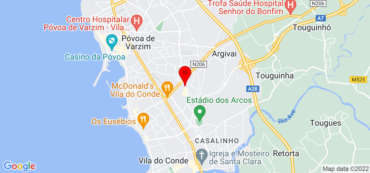 Luzia Andr&eacute;a - Porto - Vila do Conde - Mapa