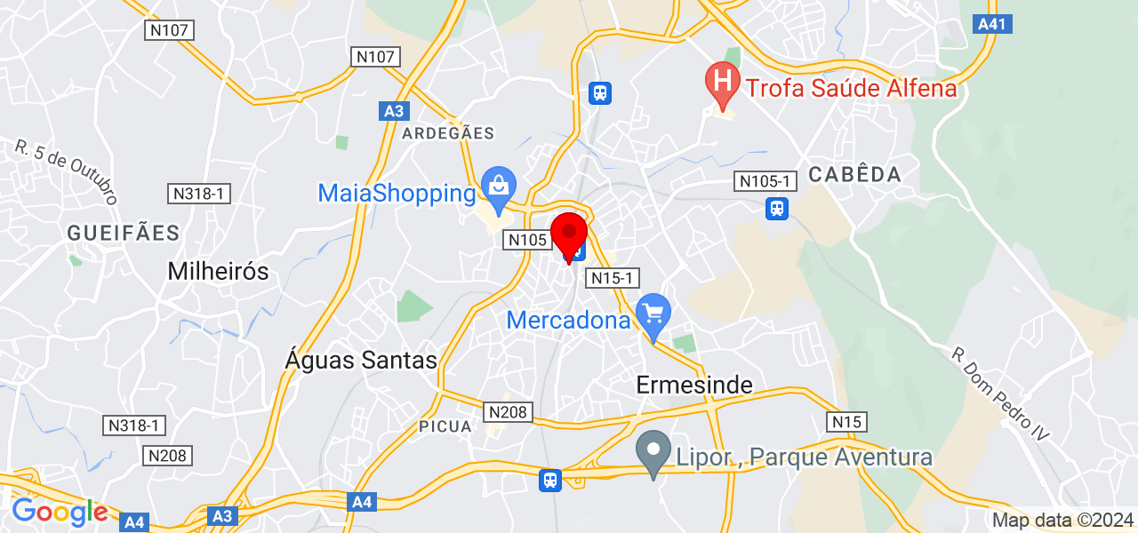 Cinthia Rodriguez - Porto - Valongo - Map