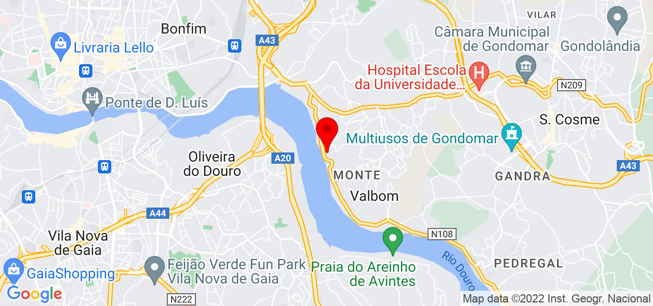 Paulo Frutuoso - Porto - Gondomar - Mapa