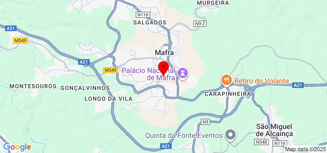 Iasmine Lima - Lisboa - Mafra - Map