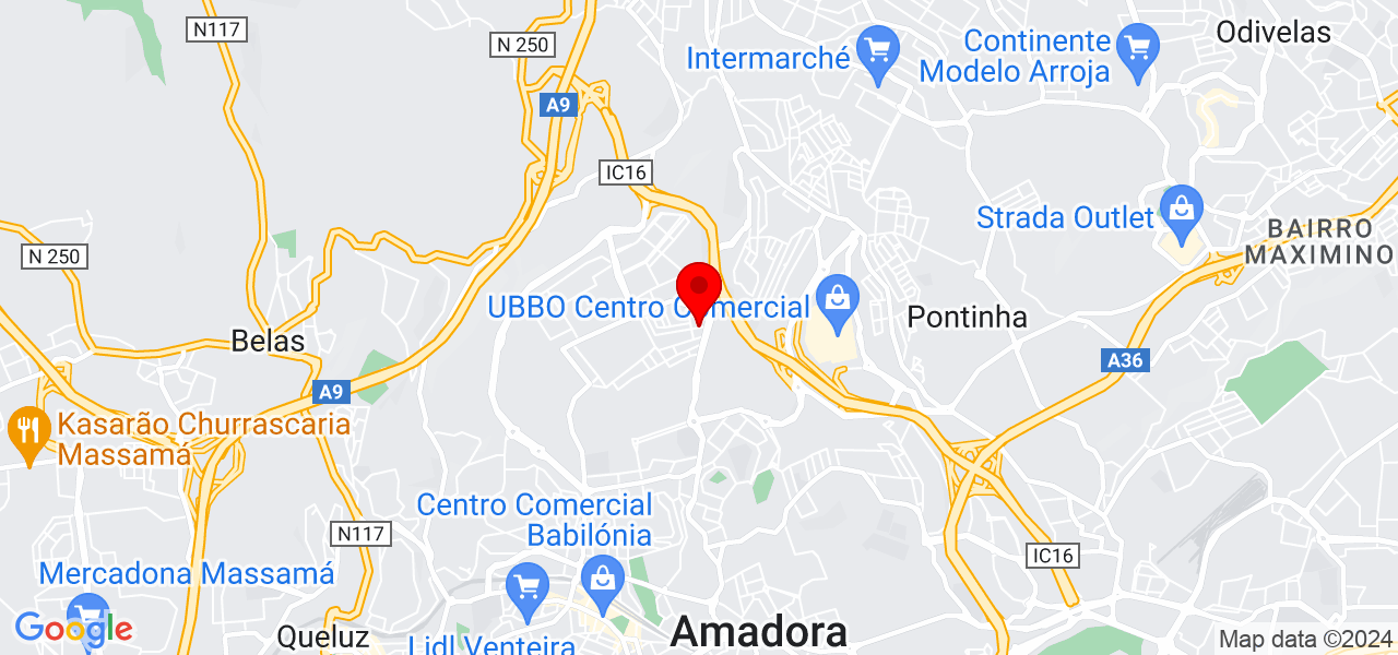 Cuidadora de idosos - Lisboa - Amadora - Mapa