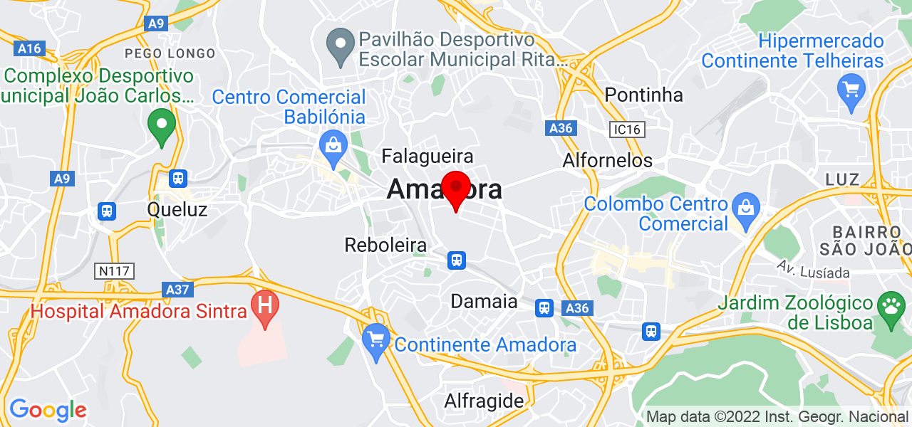 Jo&atilde;o Valentim - Lisboa - Amadora - Mapa
