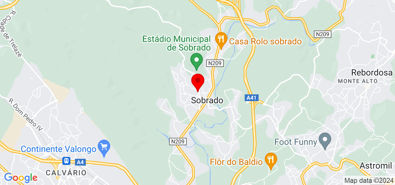 F&aacute;bio Silva - Porto - Valongo - Mapa