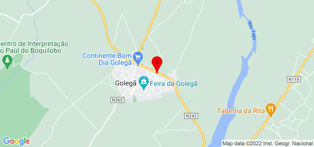 Rui Vicente - Santarém - Golegã - Mapa