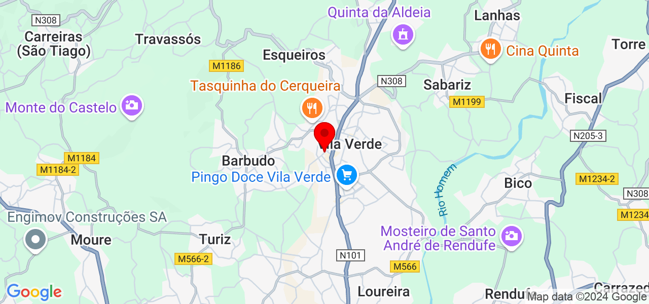 Gislaine Graziela Kaiser Bernardes - Braga - Vila Verde - Mapa