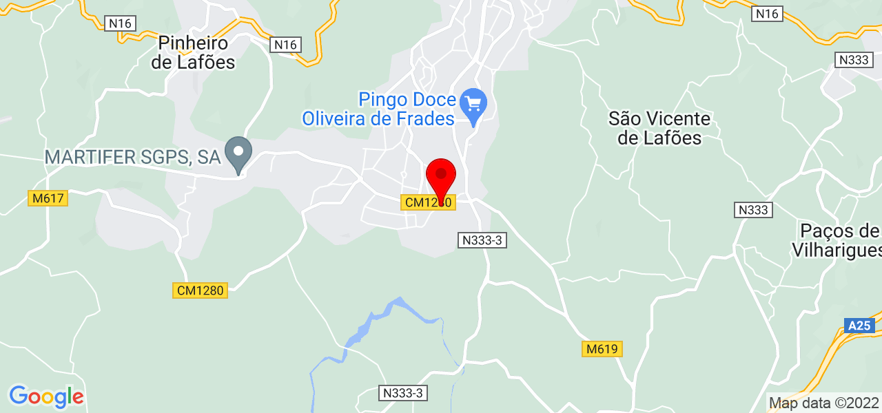 Siqueira & Oliveira,Lda - Viseu - Oliveira de Frades - Mapa