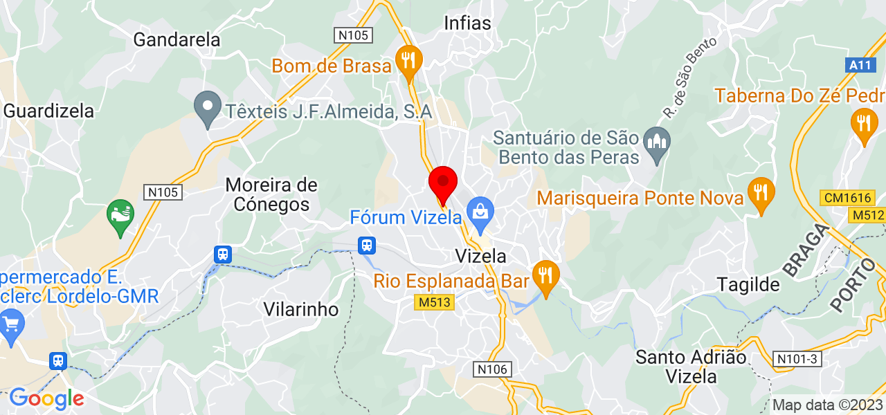 Jos&eacute; Paiva - Braga - Vizela - Mapa