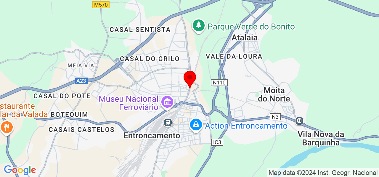 raf - Santarém - Entroncamento - Mapa