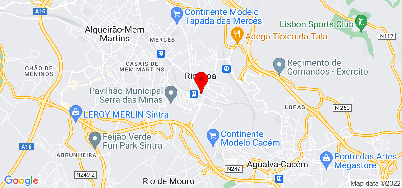 Pedro Santos manuten&ccedil;&atilde;o - Lisboa - Sintra - Mapa