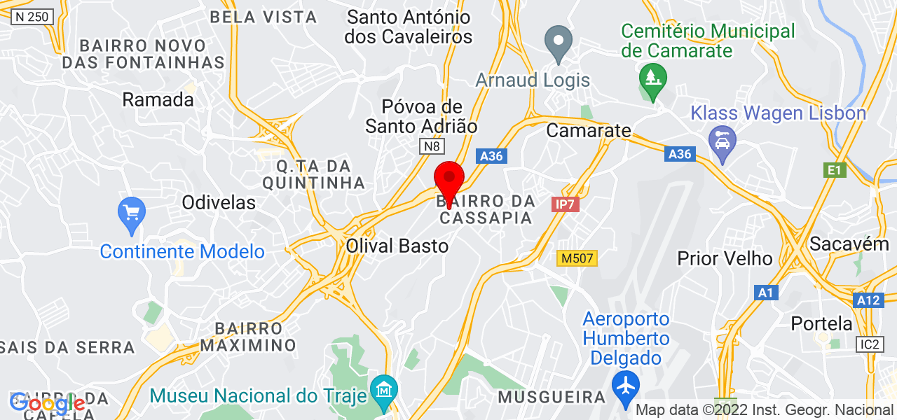 V&acirc;nia Casqueira - Lisboa - Odivelas - Mapa