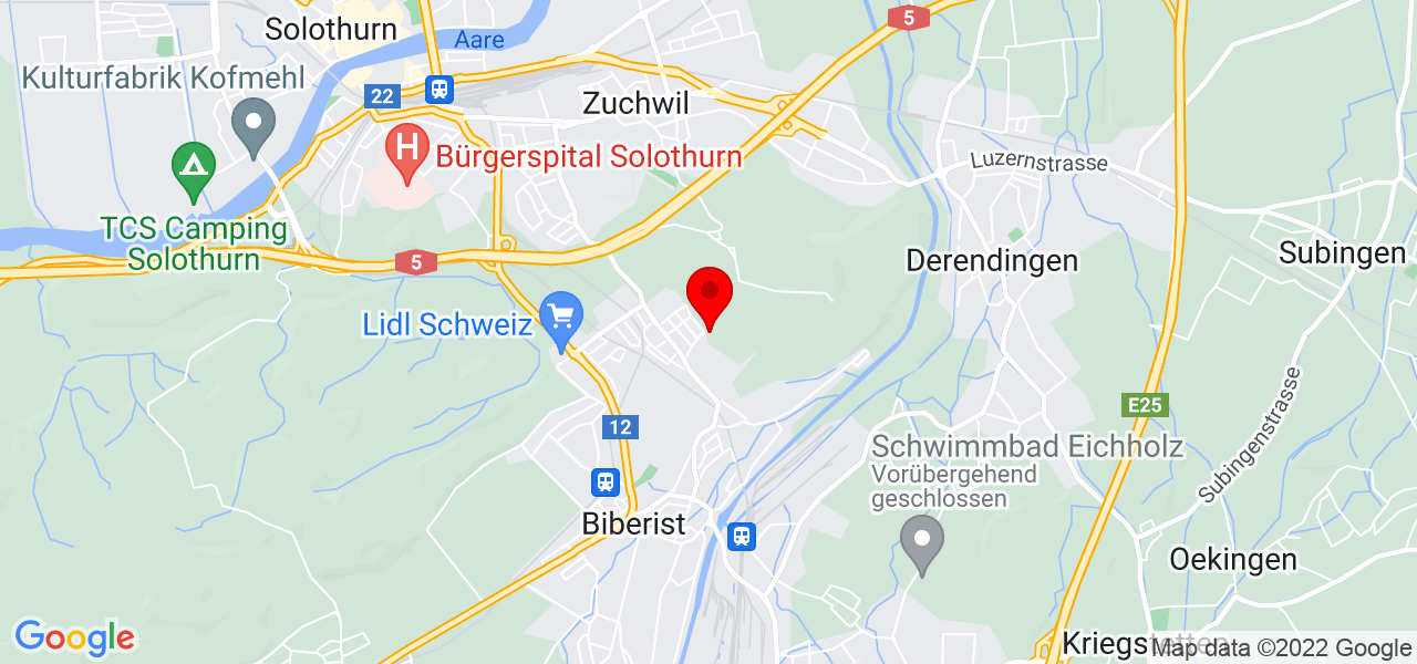 Vitellis Professionelle HUNDE TRAINING UND BETREUUNG - Solothurn - Zuchwil - Karte