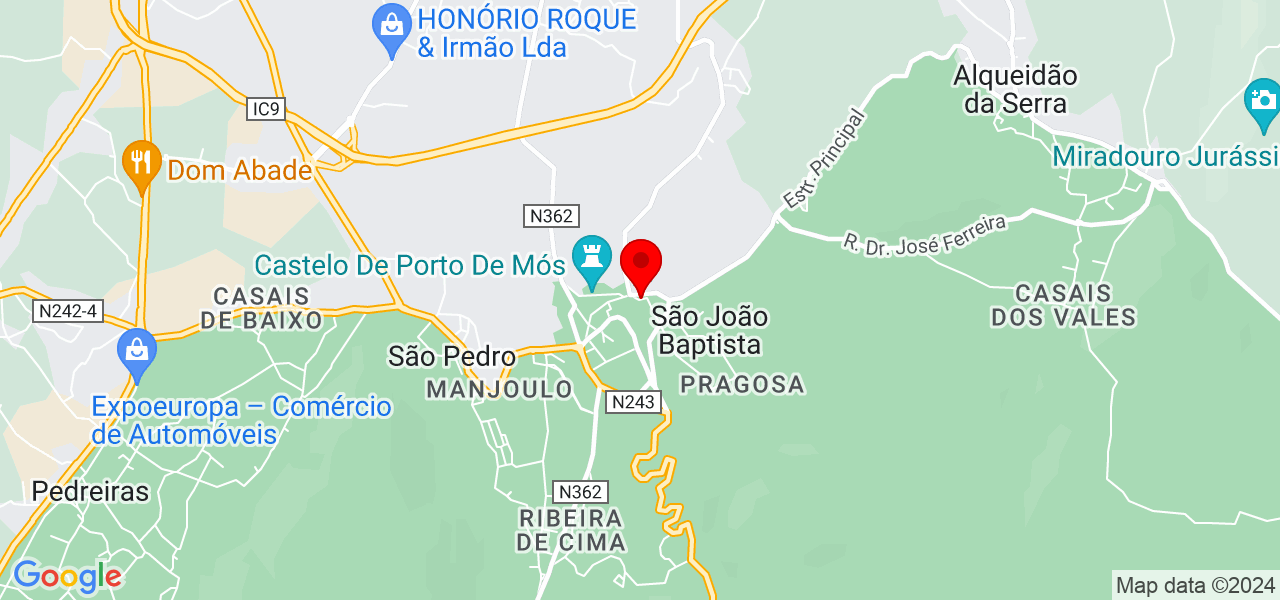Aline - Leiria - Porto de Mós - Mapa
