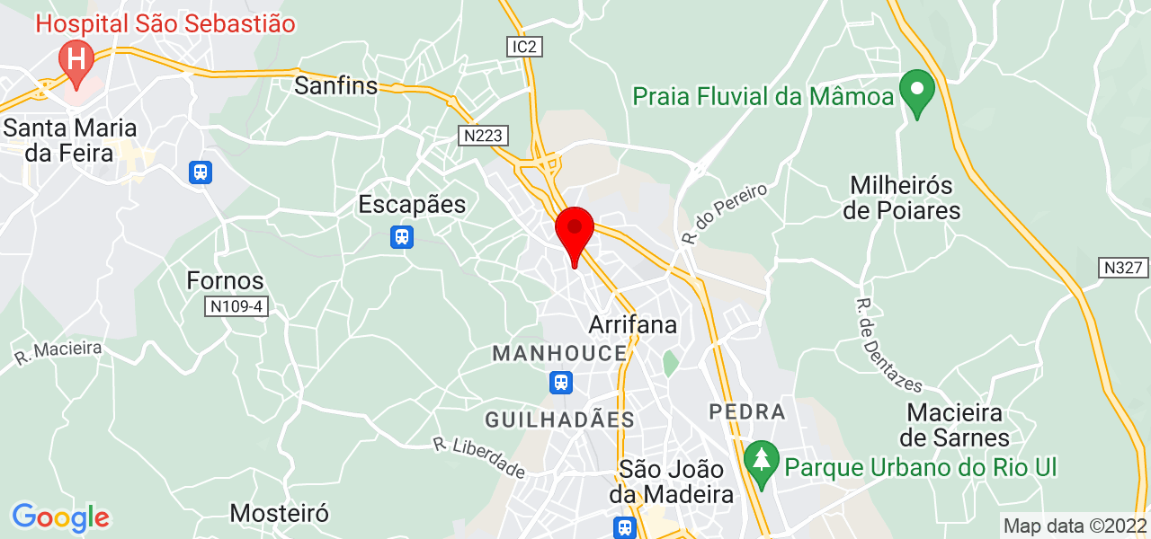 Isabel Santos - Aveiro - Santa Maria da Feira - Mapa