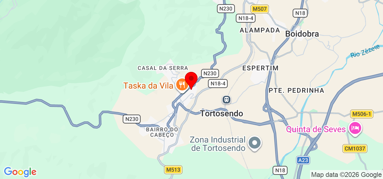Tec. Serviços verticais - Castelo Branco - Covilhã - Karte