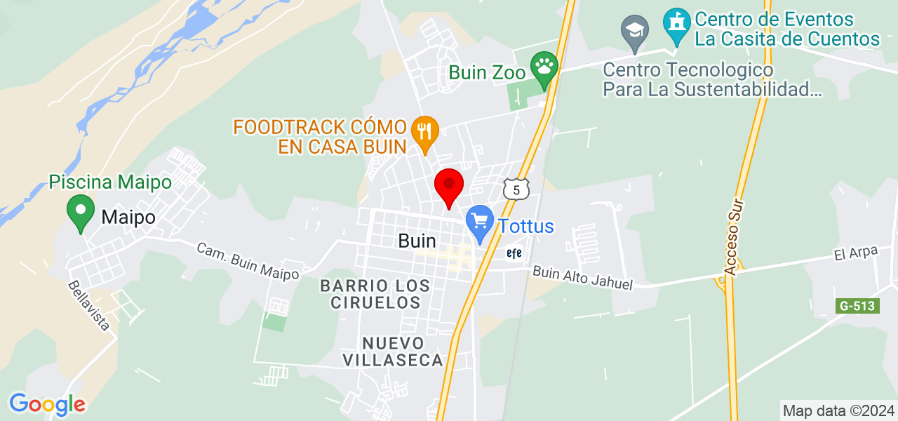 Tralkan Educaci&oacute;n Canina - Región Metropolitana de Santiago - Maipo - Mapa